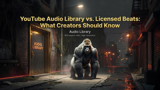 Professional header image for comparison analysis: YouTube Audio Library vs. Licensed Beats: What Creators S...
